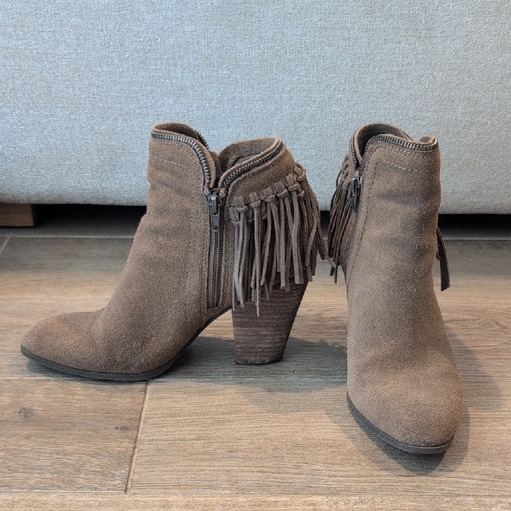 Dolce Vita Fringe Suede Ankle Boots